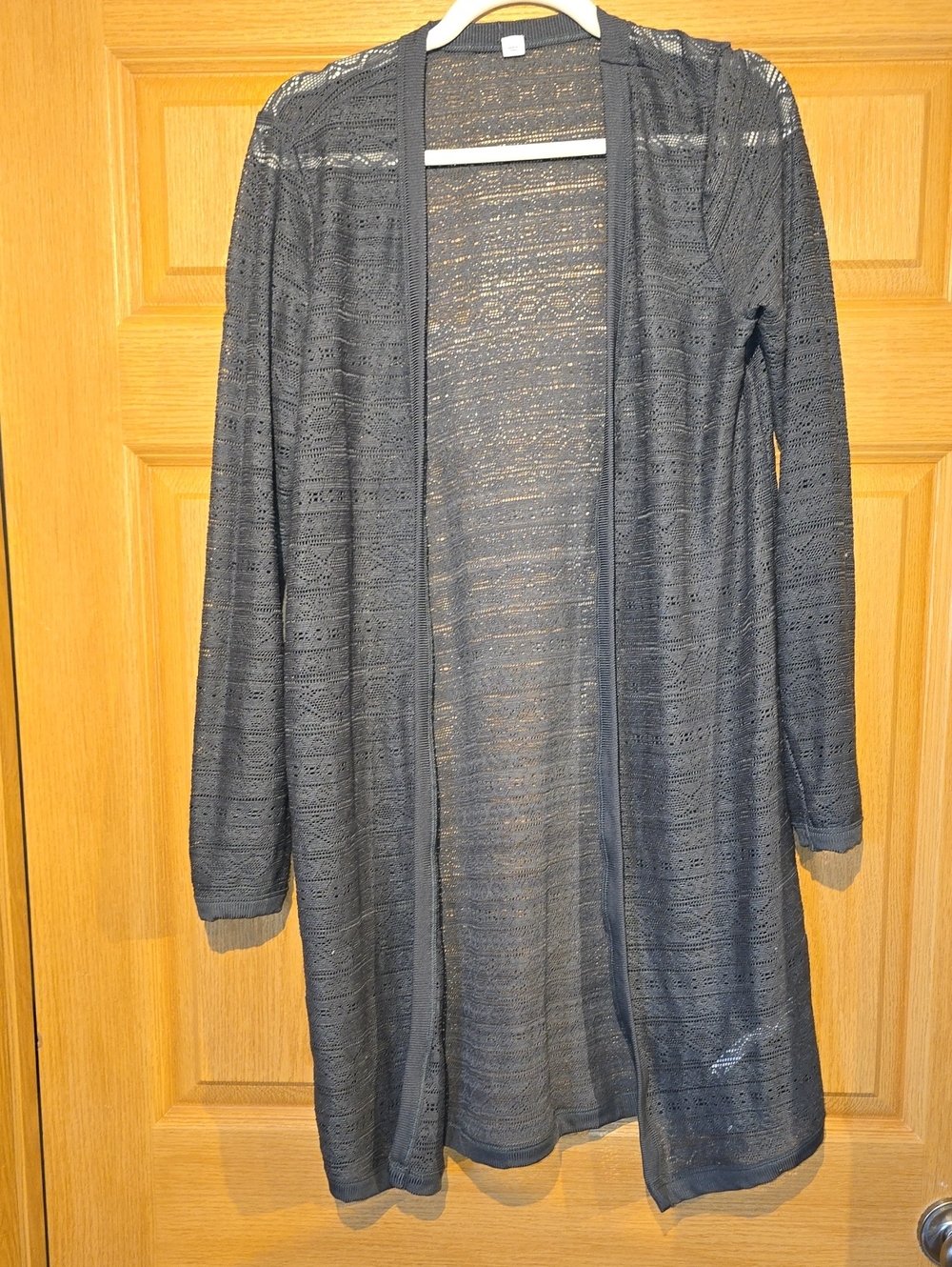 Lightweight Gray Open-Front Women's Cardigan Sweater